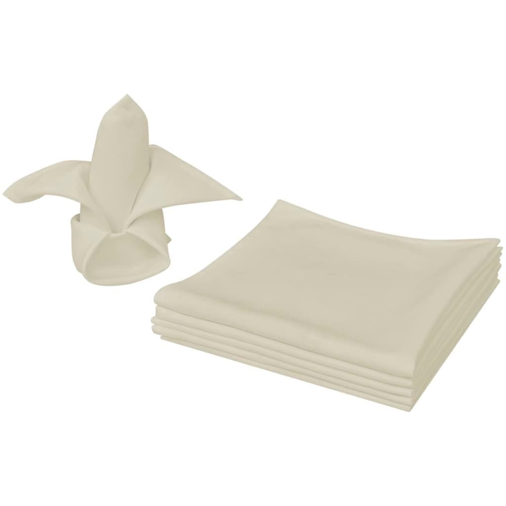 Servetten 10 stuks créme 50×50 cm