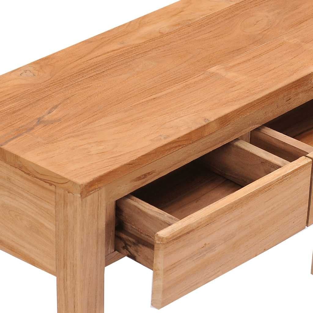 Wandtafel 110x35x75 cm massief teakhout — afbeelding 6