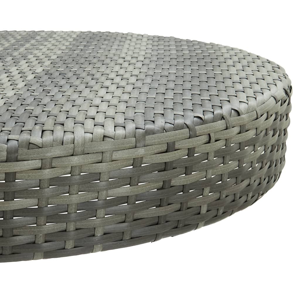 Movio Tuintafel 75,5×106 cm poly rattan grijs — afbeelding 3