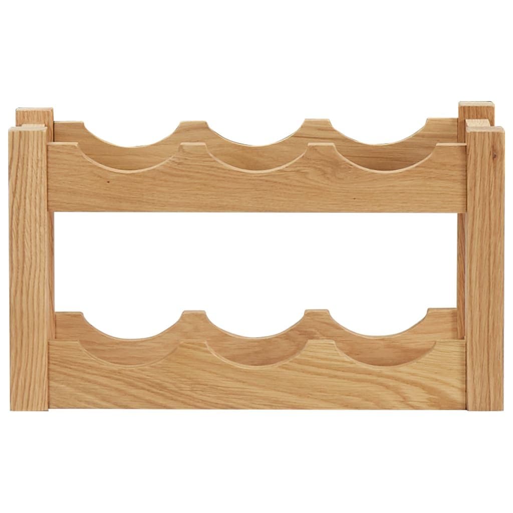 Wijnrek voor 6 flessen 37x21x21 cm massief eikenhout — afbeelding 2