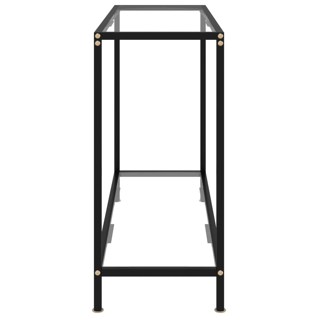 Wandtafel 100x35x75 cm gehard glas transparant — afbeelding 3