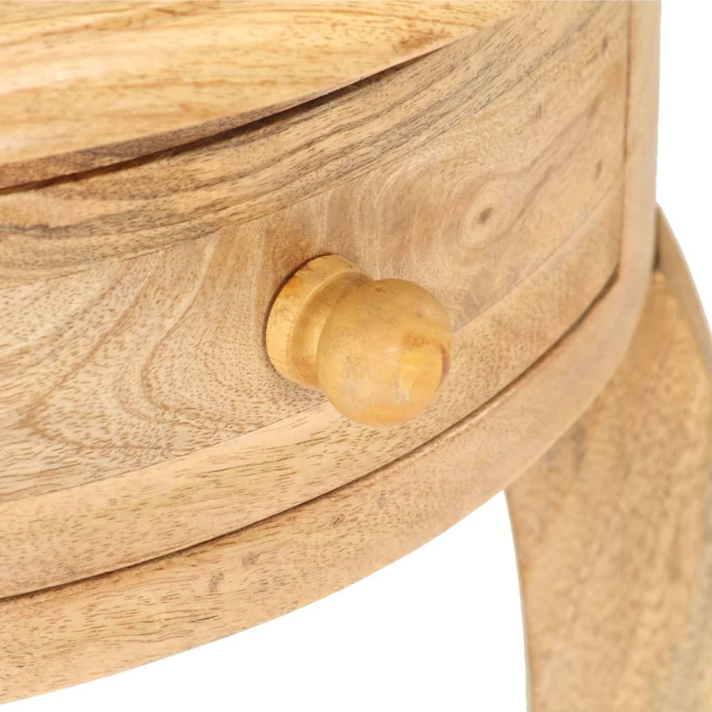 Bijzettafel 37x37x61 cm massief mangohout — afbeelding 4