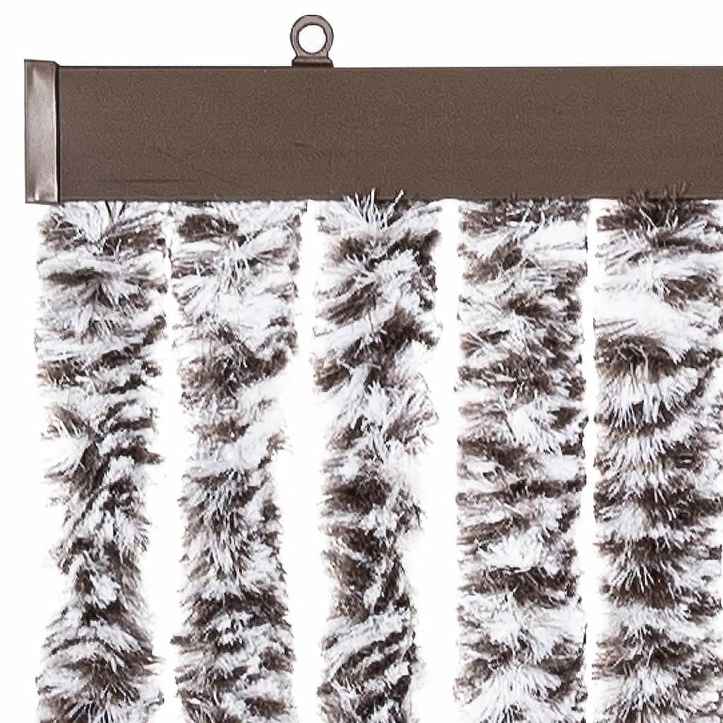 Vliegengordijn 90×200 cm chenille bruin en beige — afbeelding 4