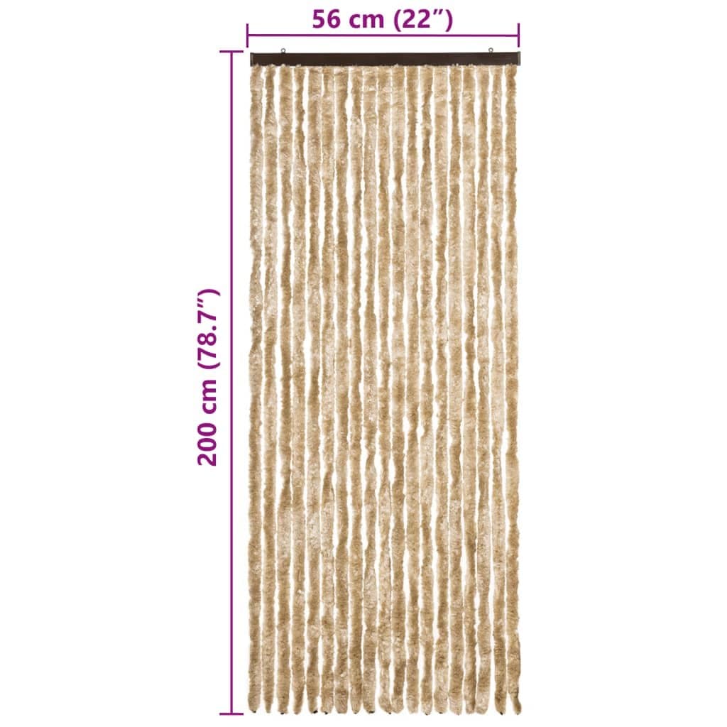 Vliegengordijn 56×200 cm chenille beige — afbeelding 7