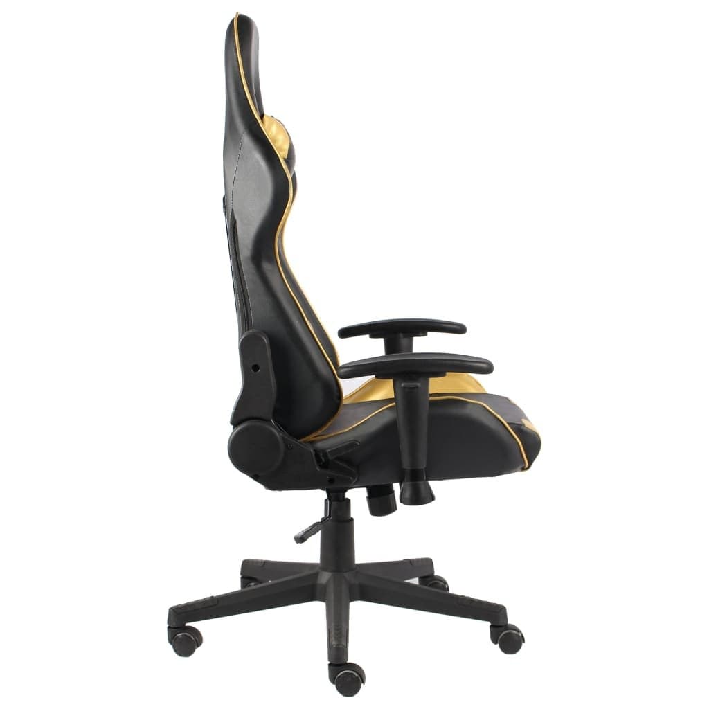 Gamestoel draaibaar PVC goudkleurig — afbeelding 3