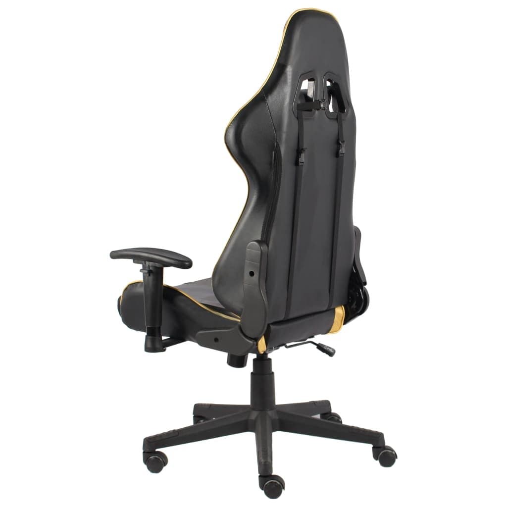 Gamestoel draaibaar PVC goudkleurig — afbeelding 4