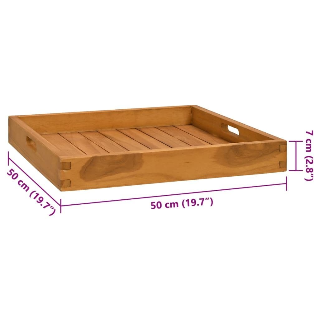 Dienblad 50×50 cm massief teakhout — afbeelding 8