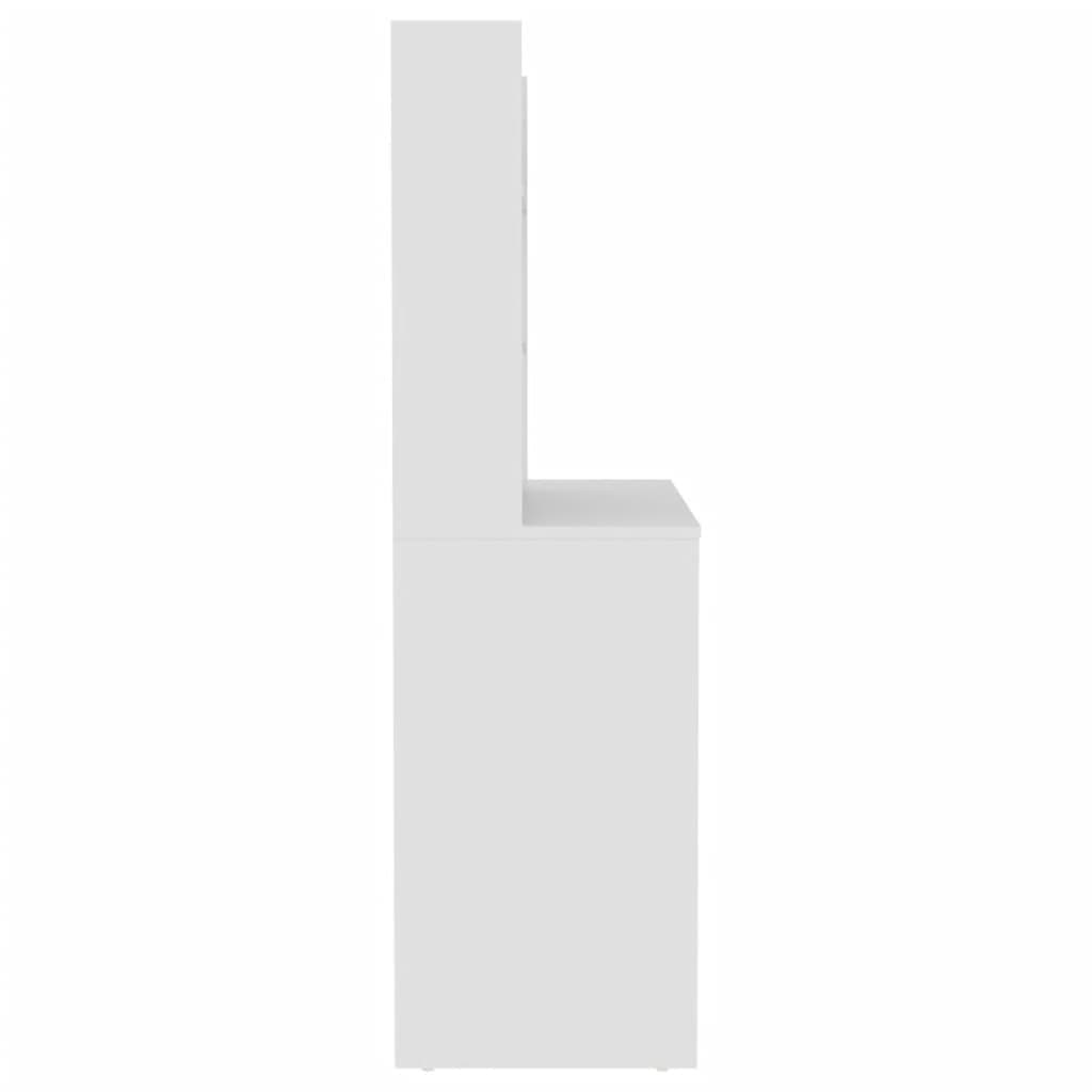 Kaptafel met LED-verlichting 100x40x135 cm MDF wit — afbeelding 4