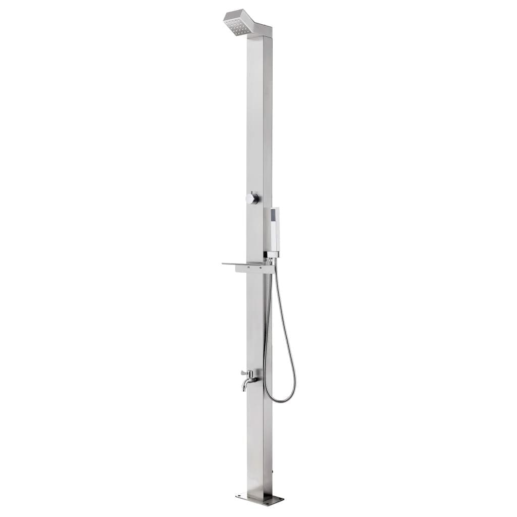 Buitendouche met bruine basis 225 cm roestvrij staal — afbeelding 3