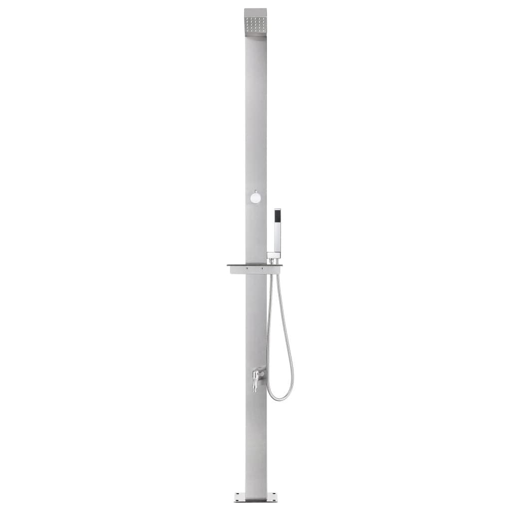 Buitendouche met bruine basis 225 cm roestvrij staal — afbeelding 4