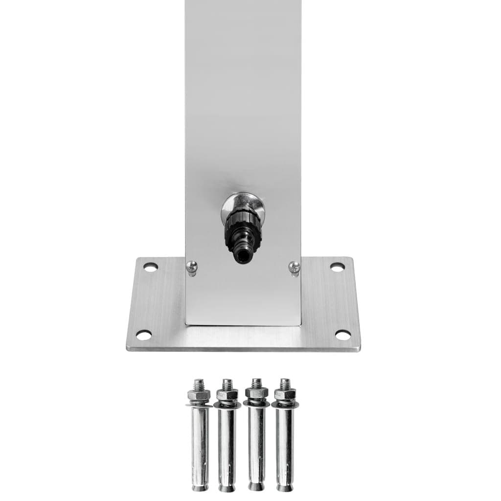 Buitendouche met bruine basis 225 cm roestvrij staal — afbeelding 8