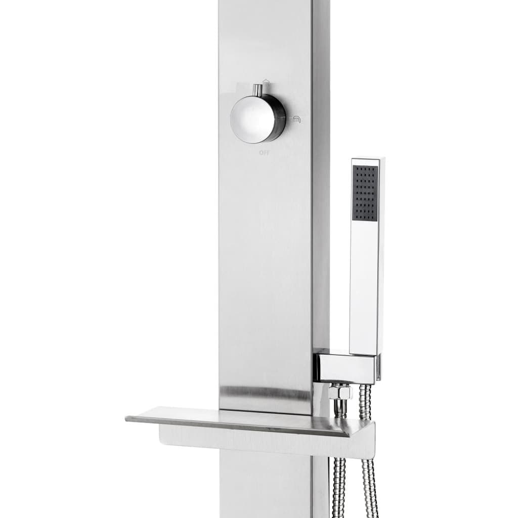 Buitendouche met bruine basis 225 cm roestvrij staal — afbeelding 9