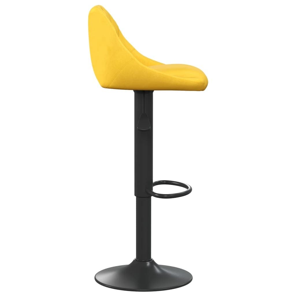 Barkruk fluweel mosterdgeel — afbeelding 4
