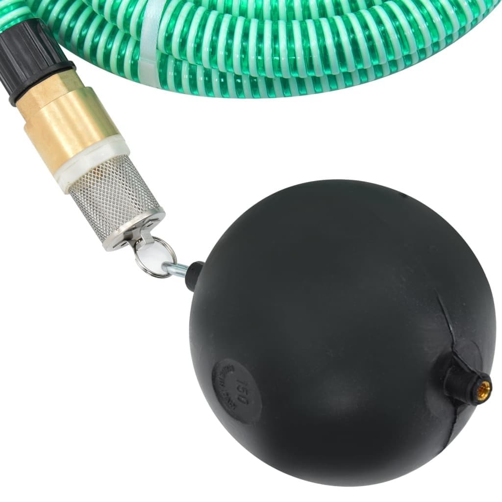 Zuigslang met messing koppelingen 1,1” 10 m PVC groen — afbeelding 6
