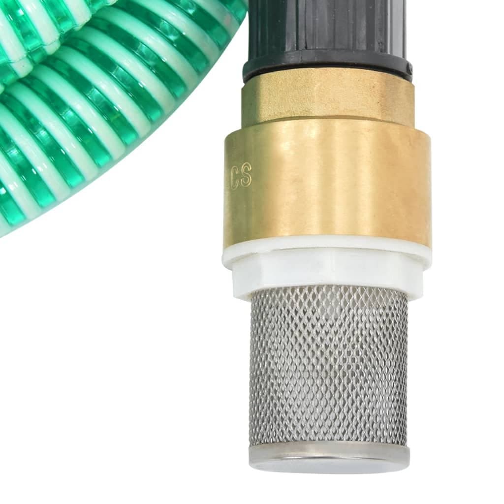 Zuigslang met messing koppelingen 1,1” 25 m PVC groen — afbeelding 5