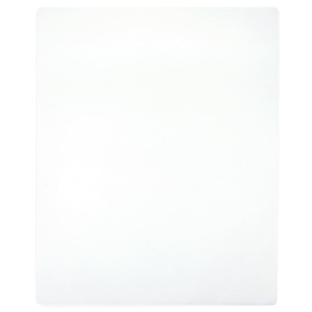 Hoeslakens jersey 2 st 180×200 cm katoen wit