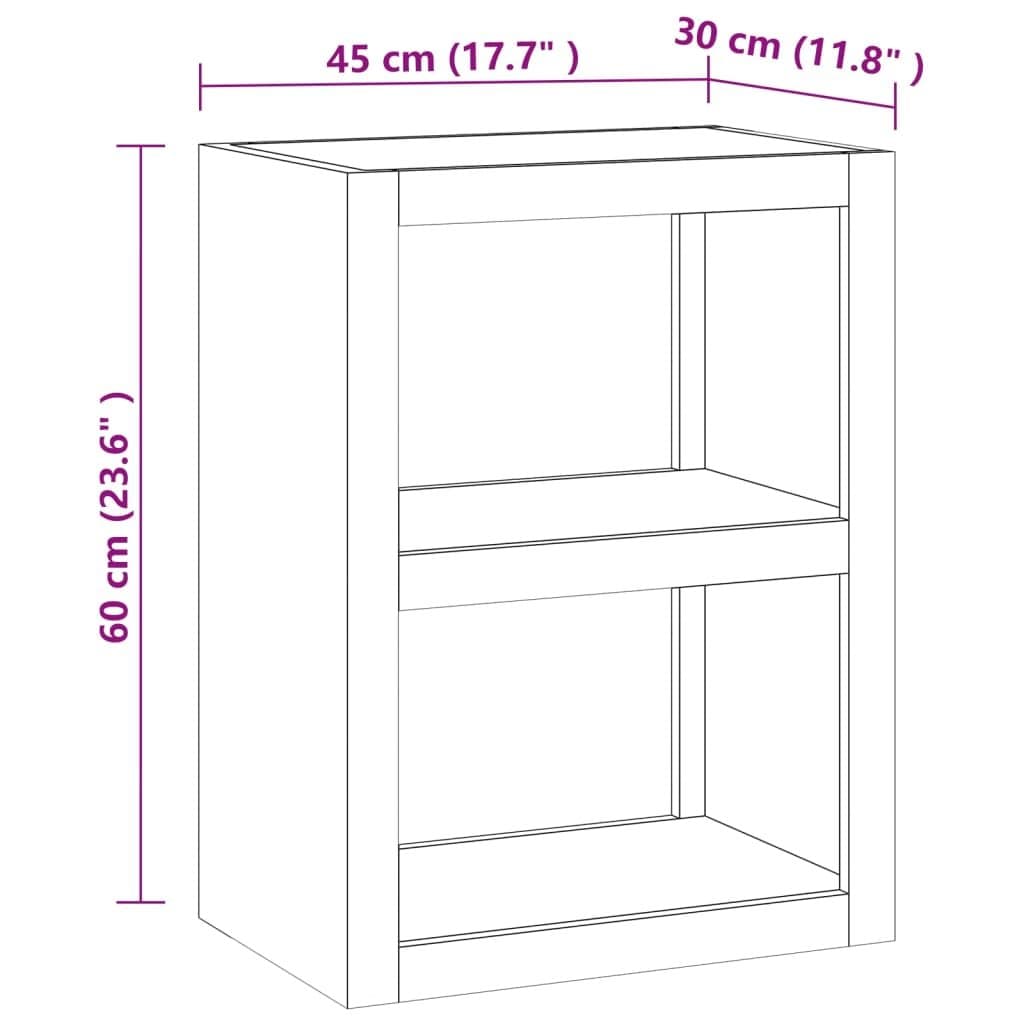Bijzettafel 45x30x60 cm massief teakhout — afbeelding 6