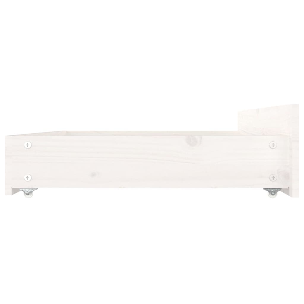 Bedlades 4 st massief grenenhout wit — afbeelding 5