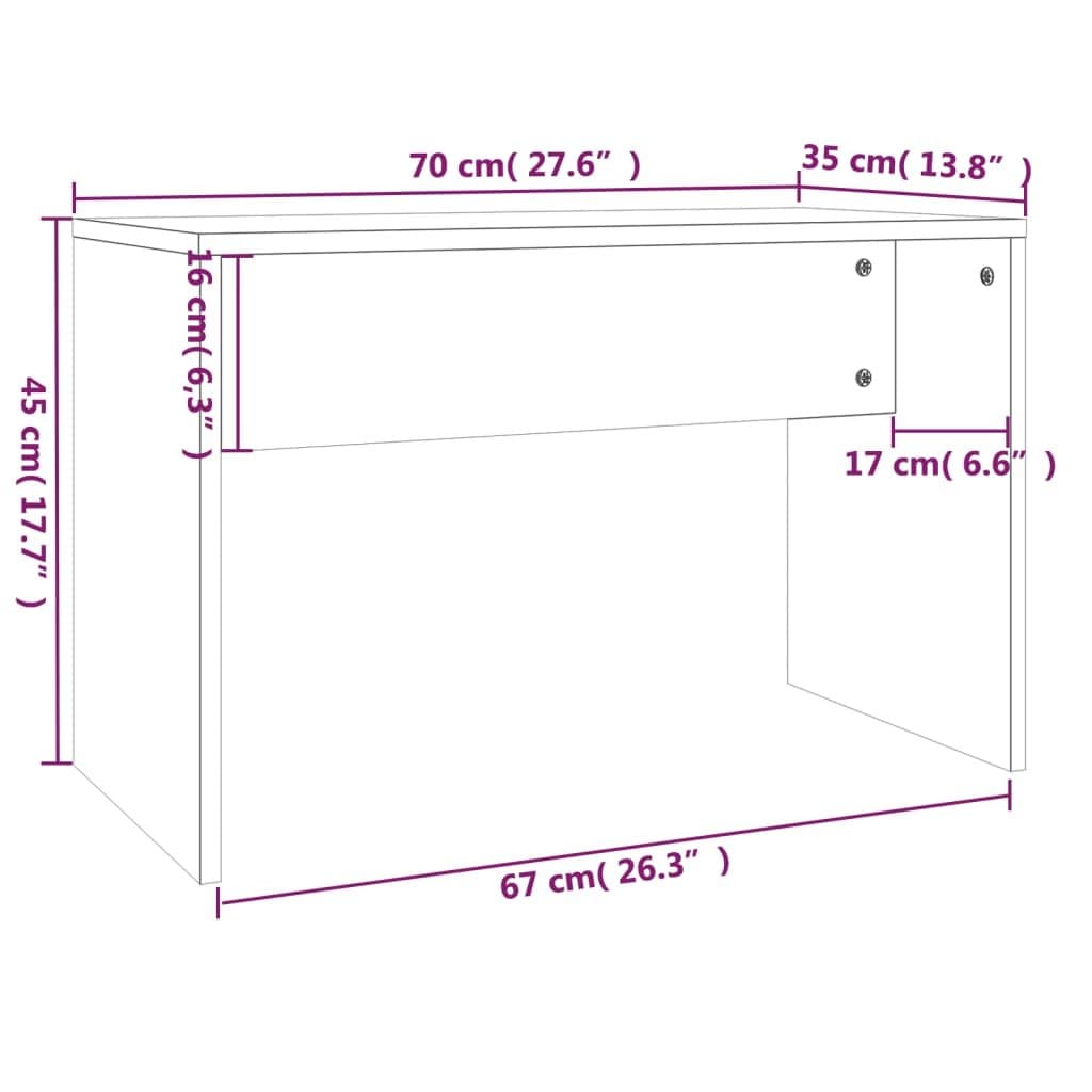 Kaptafelset 74,5x40x141 cm gerookt eiken — afbeelding 10