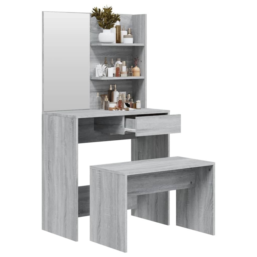 Kaptafelset 74,5x40x141 cm grijs sonoma — afbeelding 4