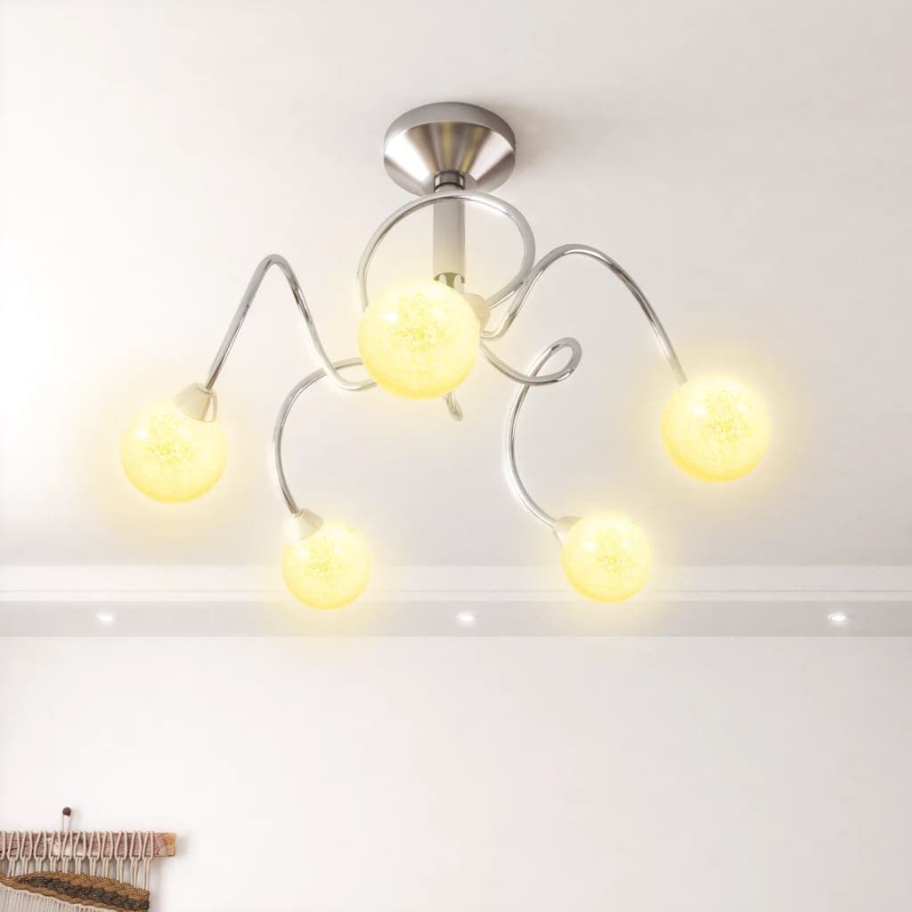 Plafondlamp met glasbollen rond 5xG9 — afbeelding 3