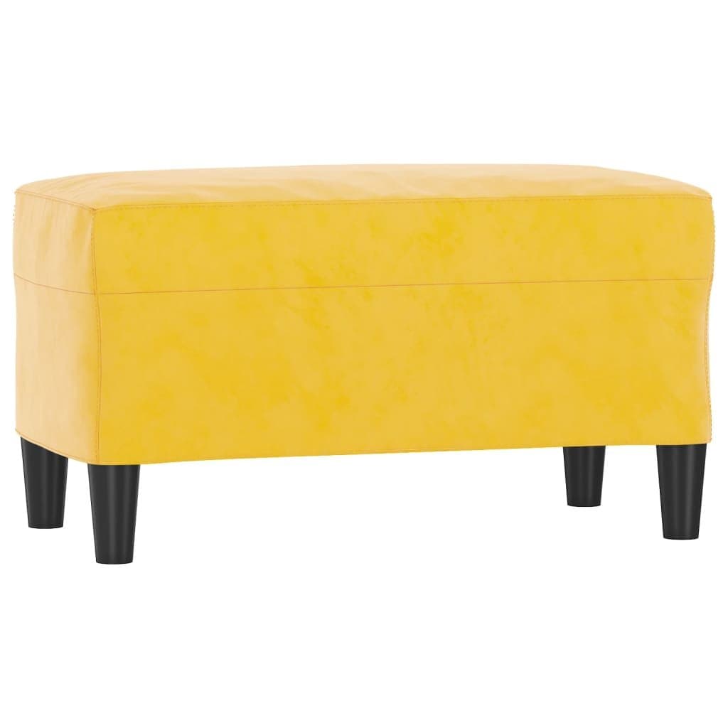 Bankje 70x35x41 cm fluweel geel — afbeelding 2