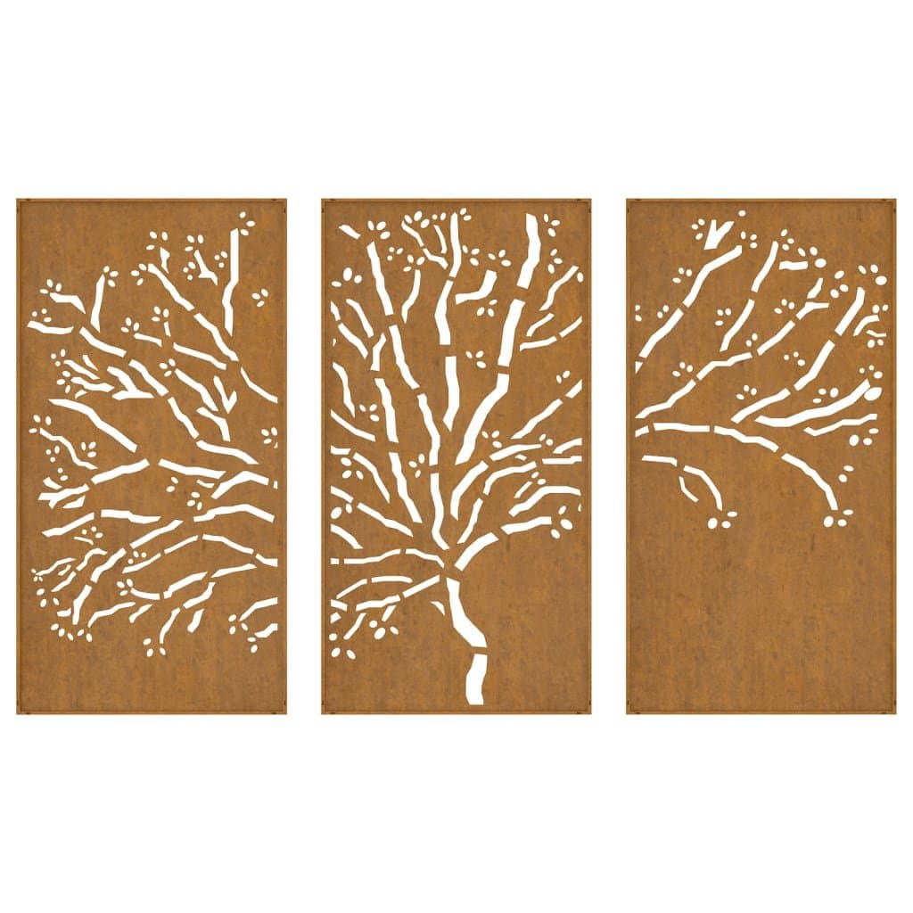 3-delige Tuindecoratieset boomontwerp 105×55 cm cortenstaal — afbeelding 5