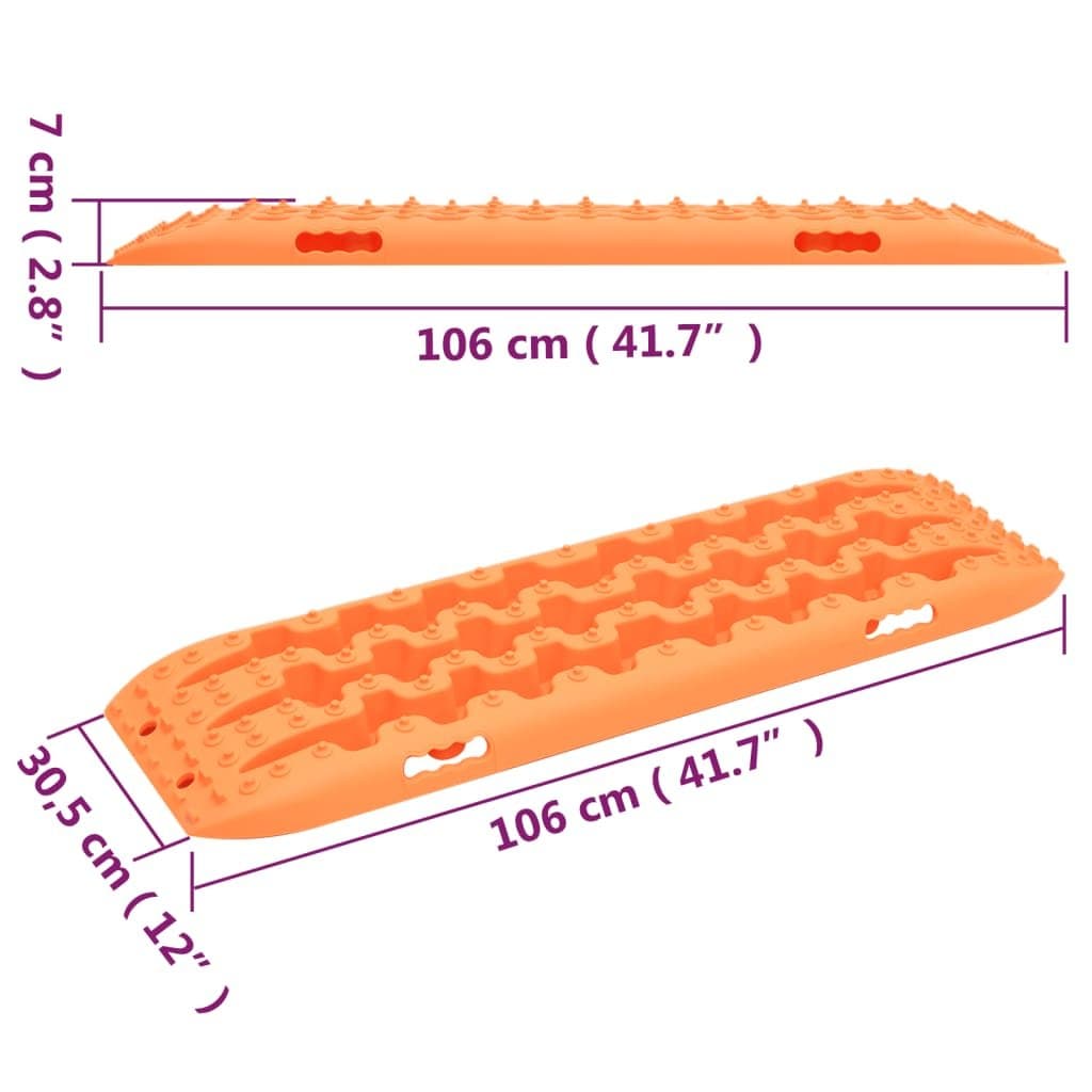 Gripplaten 2 st 106×30,5×7 cm nylon oranje — afbeelding 8