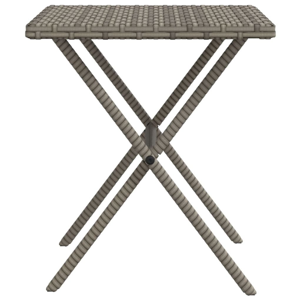 Ligbedden 2 st met tafel poly rattan grijs — afbeelding 7
