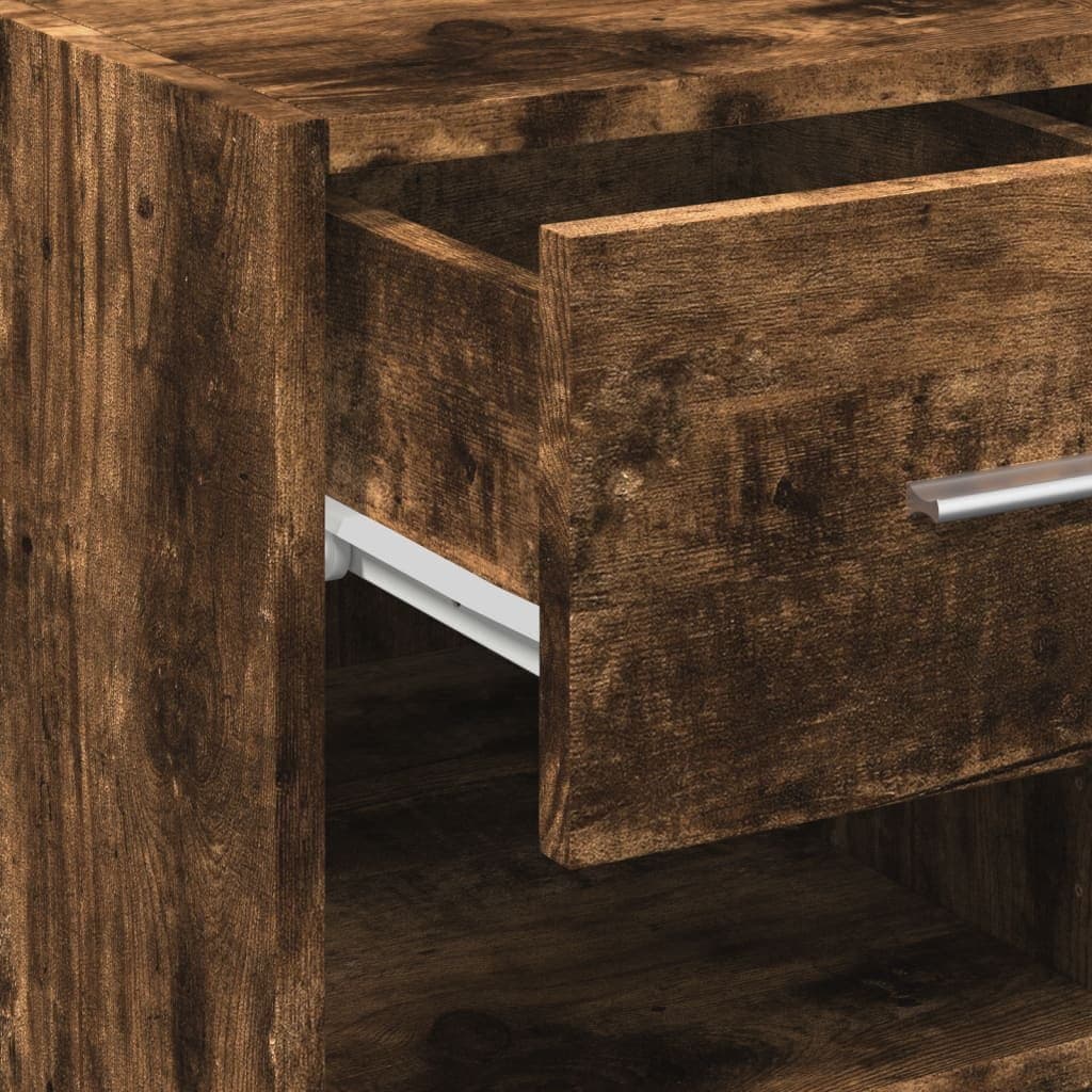 Dressoir 50×42,5×93 cm bewerkt hout gerookt eikenkleurig — afbeelding 8