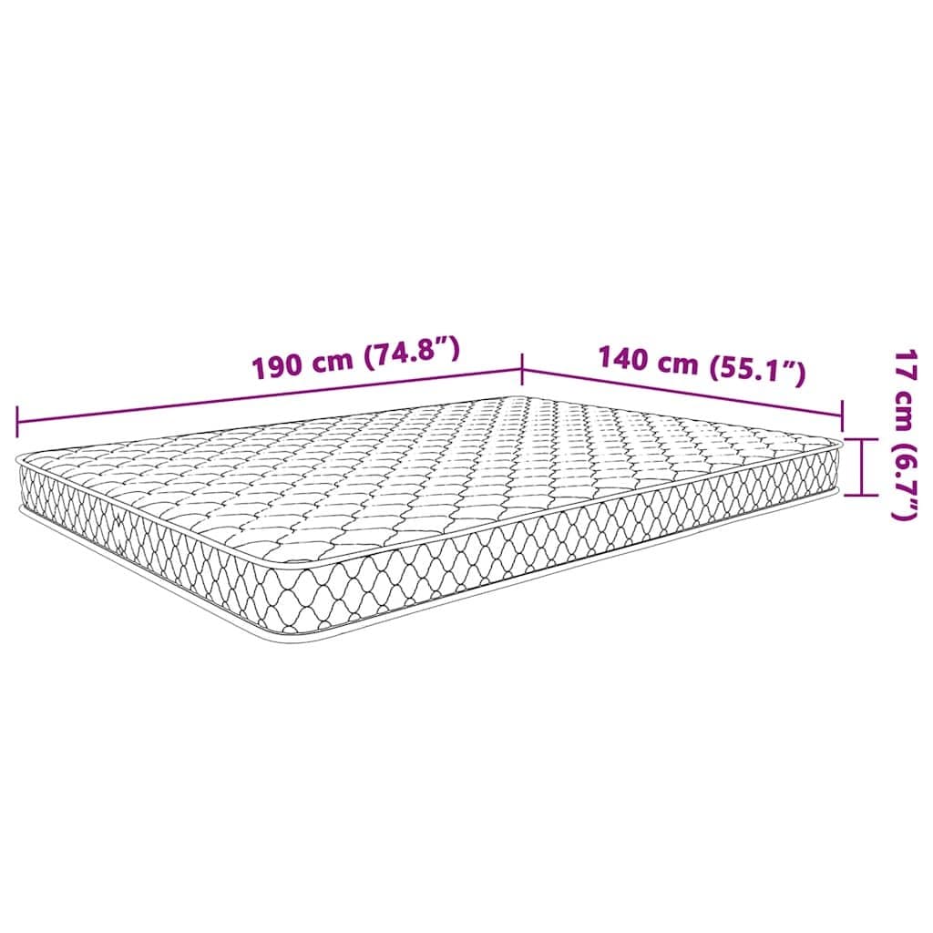 Traagschuimmatras 140x190x17 cm wit — afbeelding 8
