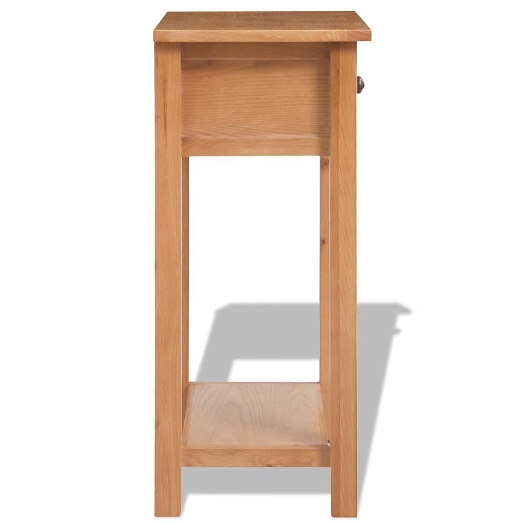 Wandtafel 50x32x75 cm massief eikenhout — afbeelding 4