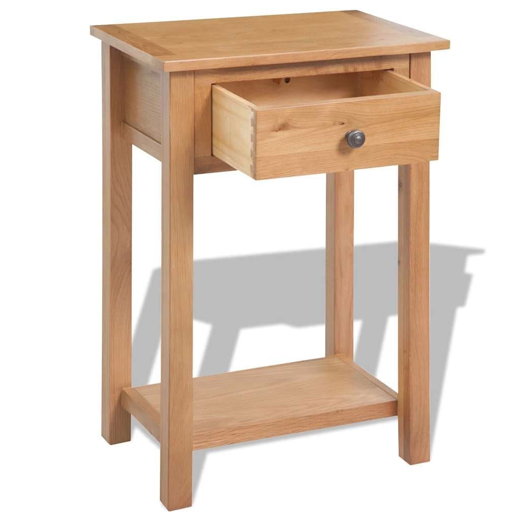 Wandtafel 50x32x75 cm massief eikenhout — afbeelding 3