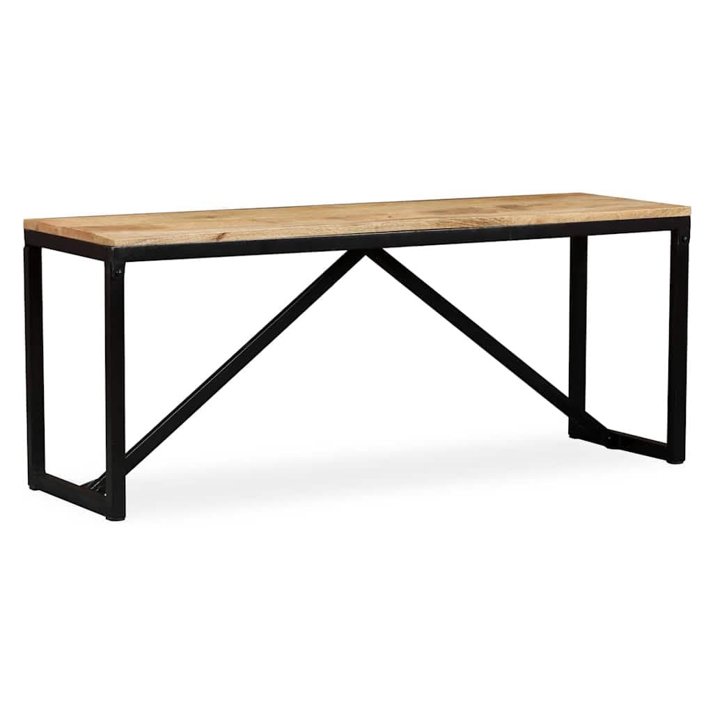 Bankje 110x35x45 cm massief mangohout — afbeelding 6