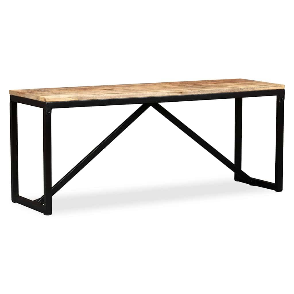 Bankje 110x35x45 cm massief mangohout — afbeelding 3