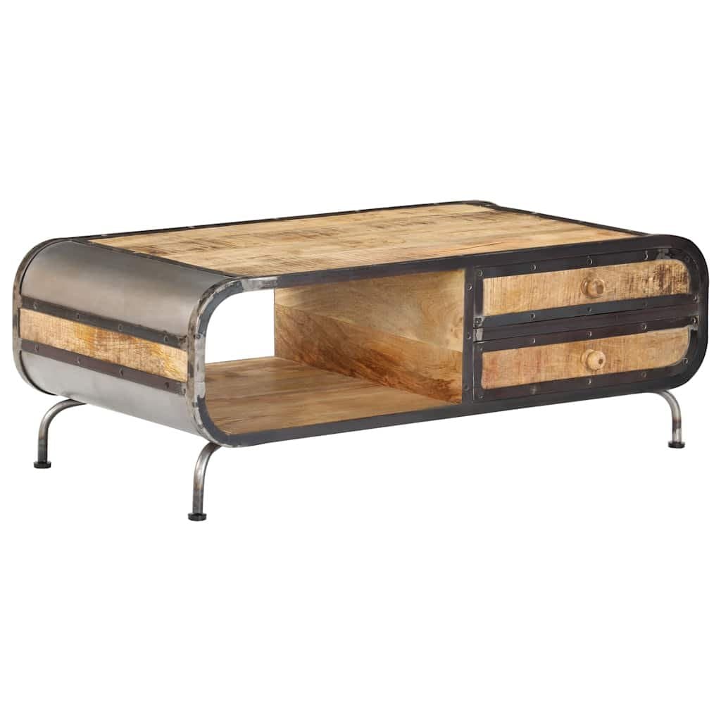 Salontafel 100x50x35 cm massief mangohout — afbeelding 6