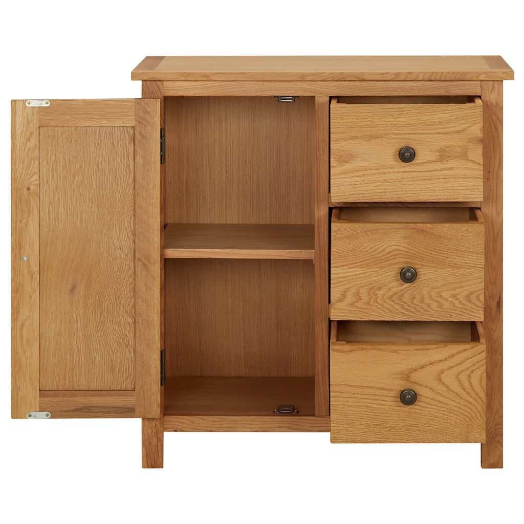 Kast 70x35x75 cm massief eikenhout — afbeelding 3