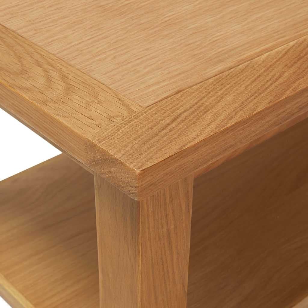 Salontafel 90x45x40 cm massief eikenhout — afbeelding 5
