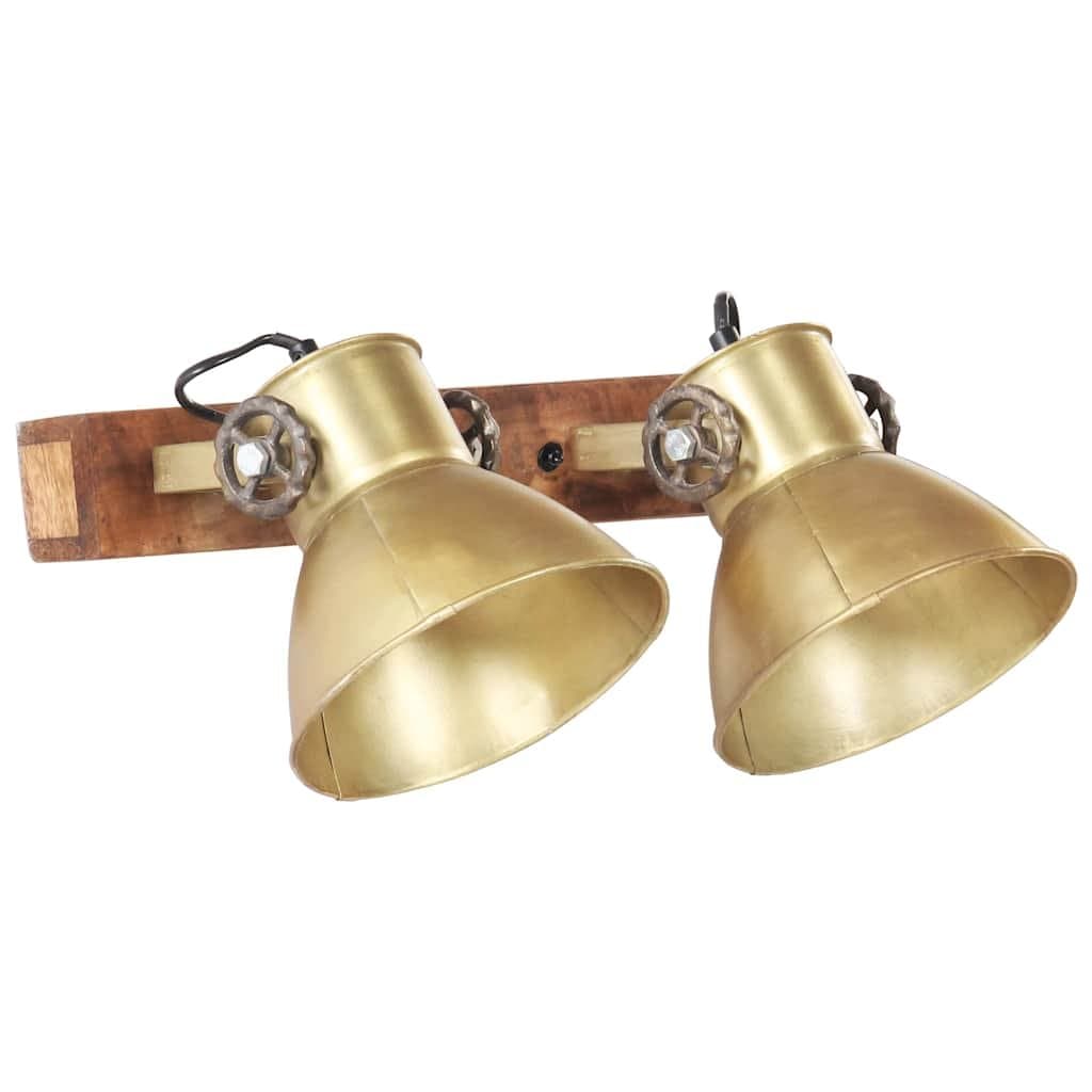 Wandlamp industrieel E27 45×25 cm messingkleurig — afbeelding 2