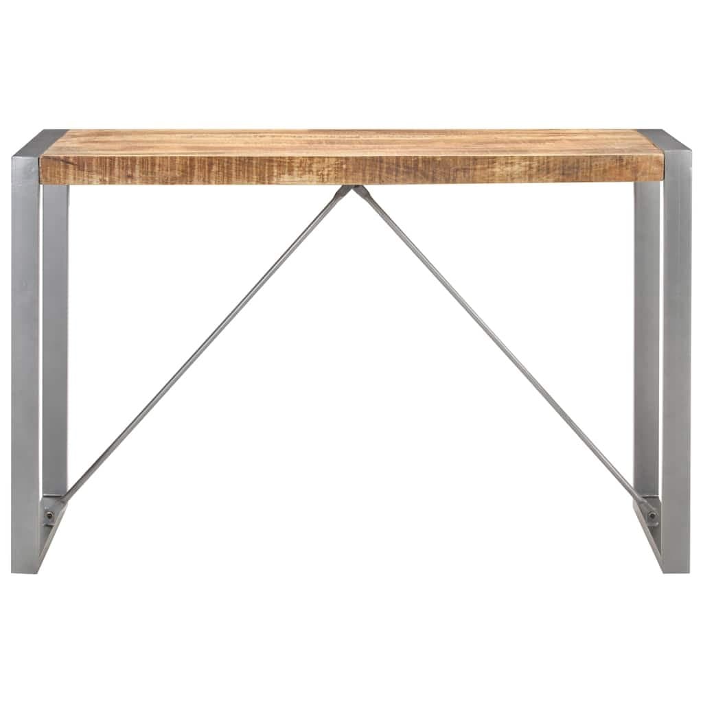 Eettafel 120x60x75 cm massief ruw mangohout — afbeelding 2