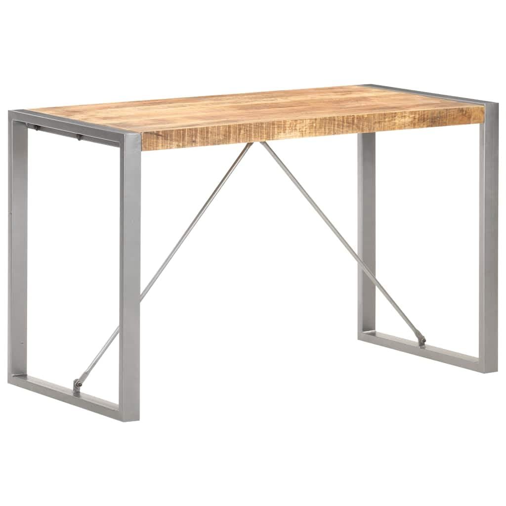 Eettafel 120x60x75 cm massief ruw mangohout — afbeelding 5