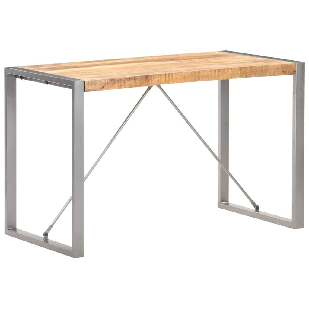 Eettafel 120x60x75 cm massief ruw mangohout — afbeelding 6
