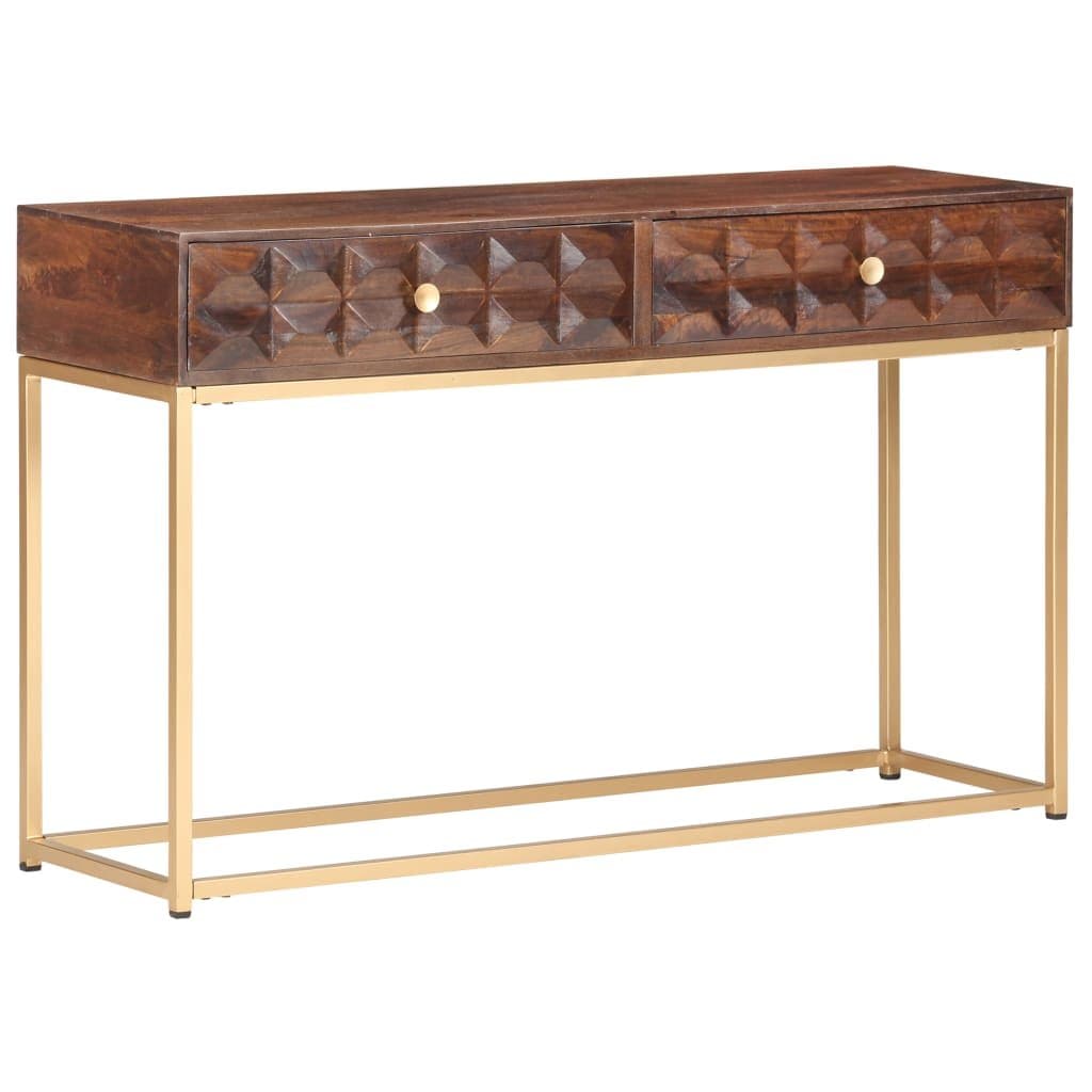 Consoletafel 122x36x75 cm Massief mangohout — afbeelding 6