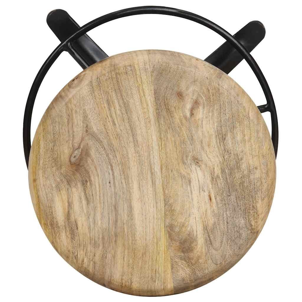Barkrukken 2 st 76 cm massief mangohout — afbeelding 4