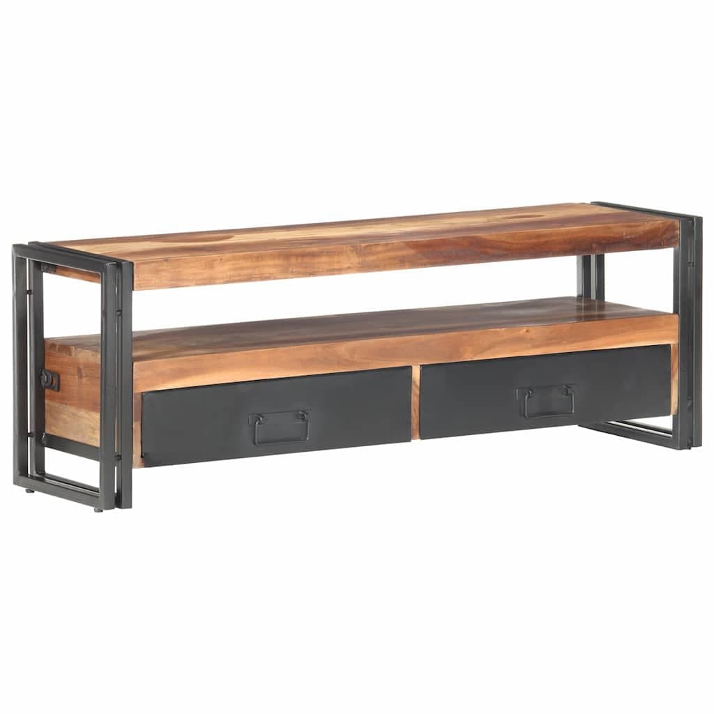 Tv-meubel 120x30x40 cm massief hout — afbeelding 4