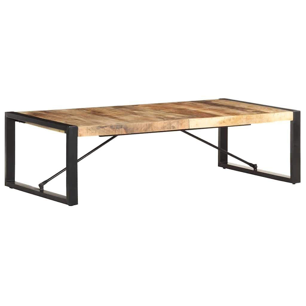 Salontafel 140x70x40 cm ruw mangohout — afbeelding 3