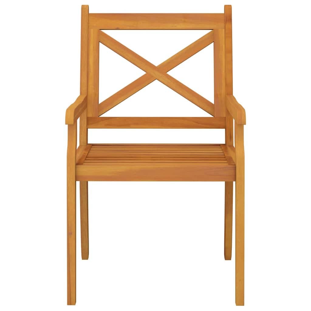 Tuinstoelen 2 st massief acaciahout — afbeelding 4