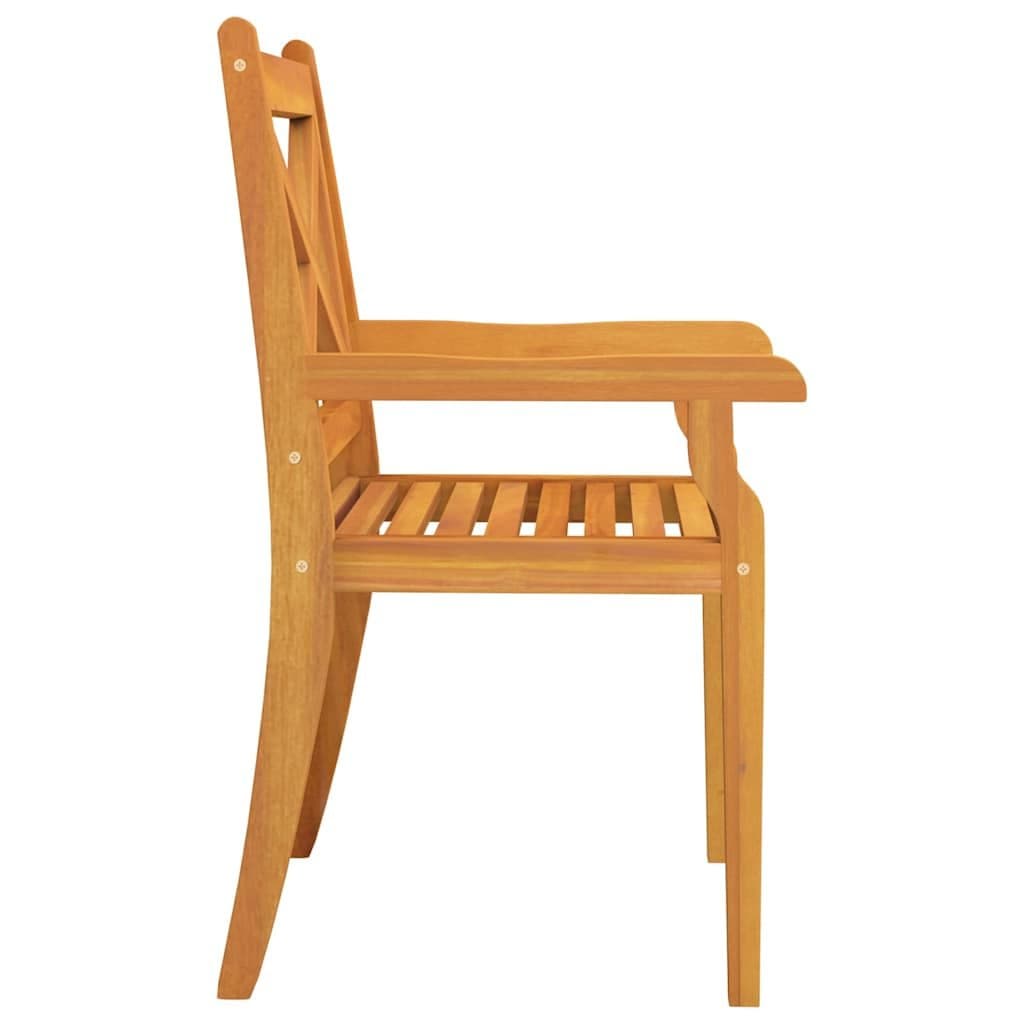 Tuinstoelen 2 st massief acaciahout — afbeelding 5