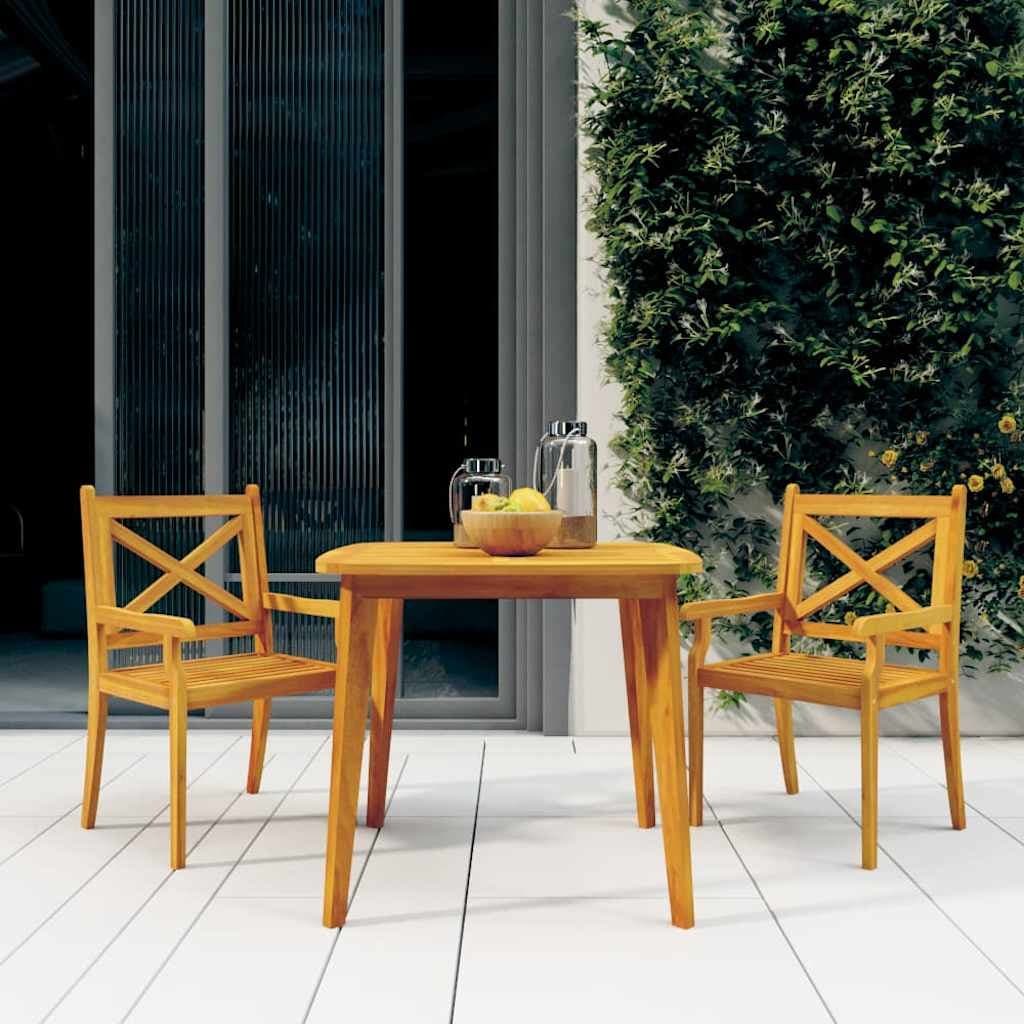 3-delige Tuinset massief acaciahout