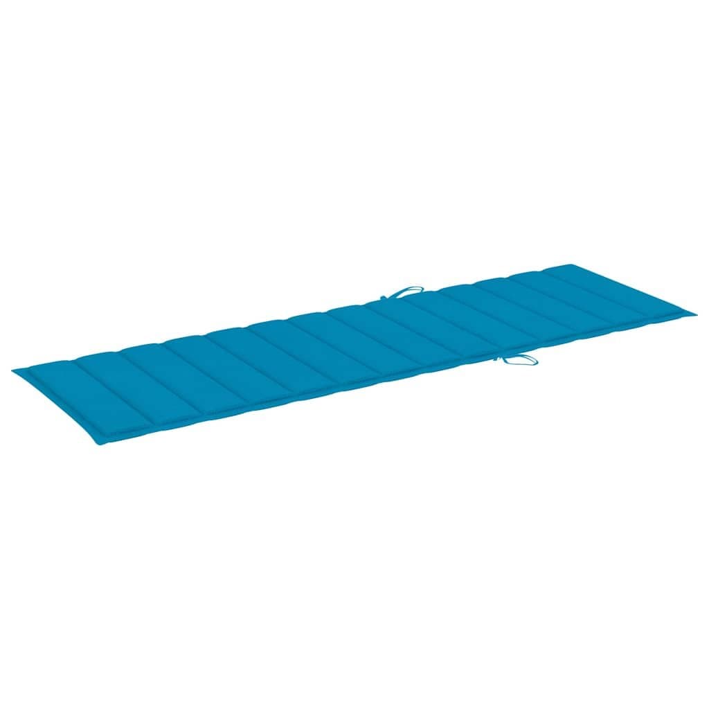 Ligbed met kussen massief acaciahout — afbeelding 2